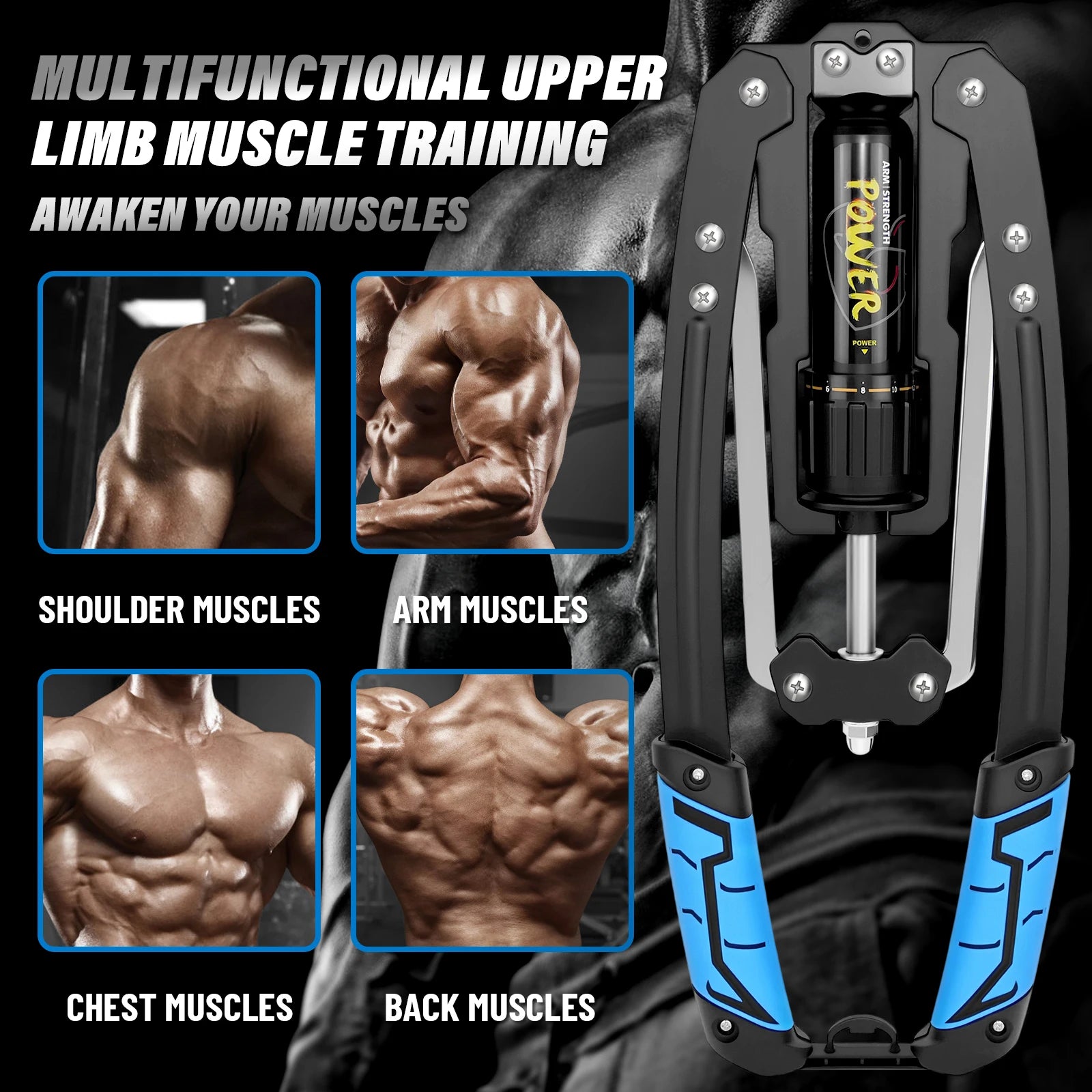 Ultimate Power Twister: Adjustable Hydraulic Chest & Arm Exerciser (10-200Kg) for Men - Build Strength & Muscle!