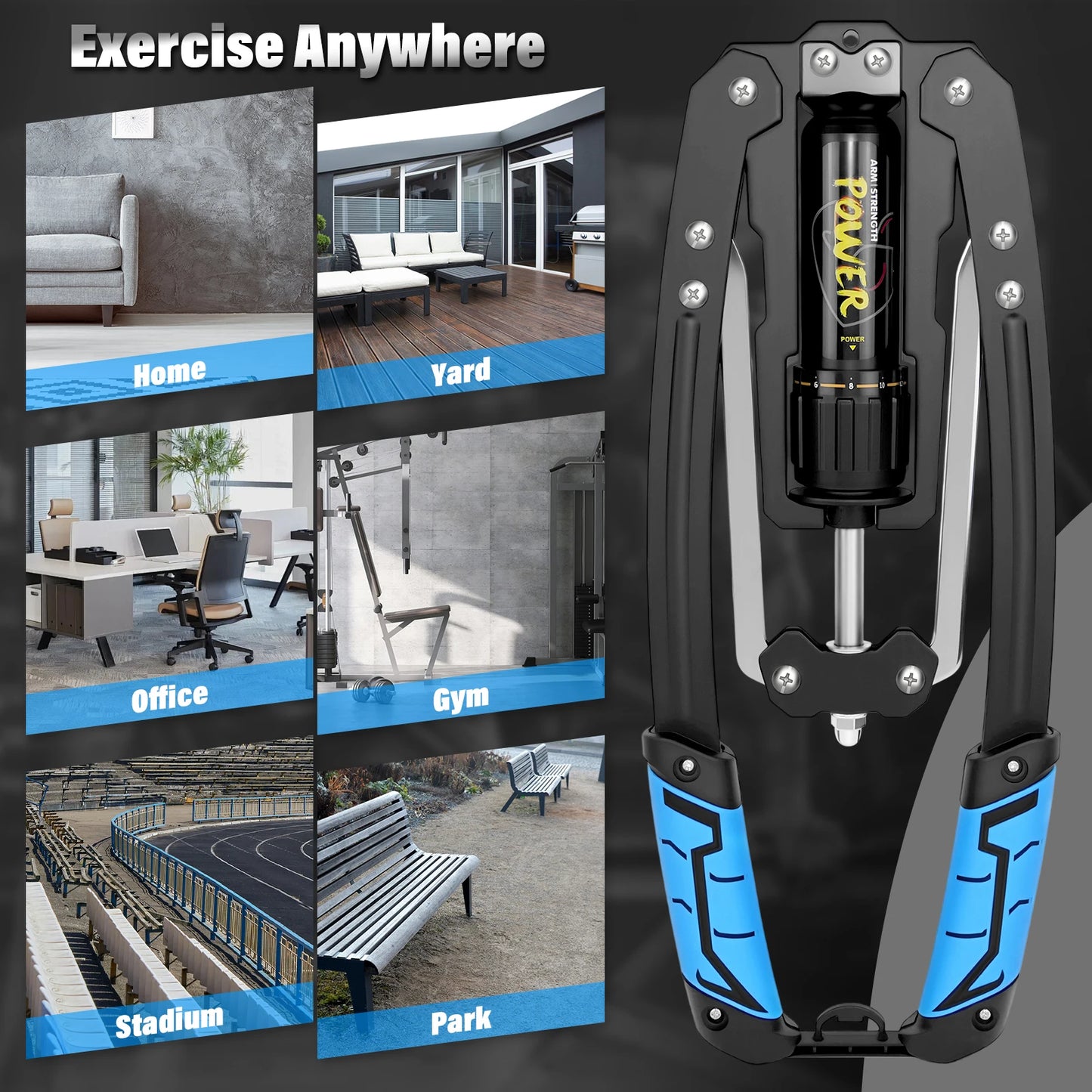 Ultimate Power Twister: Adjustable Hydraulic Chest & Arm Exerciser (10-200Kg) for Men - Build Strength & Muscle!