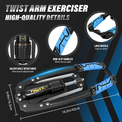 Ultimate Power Twister: Adjustable Hydraulic Chest & Arm Exerciser (10-200Kg) for Men - Build Strength & Muscle!