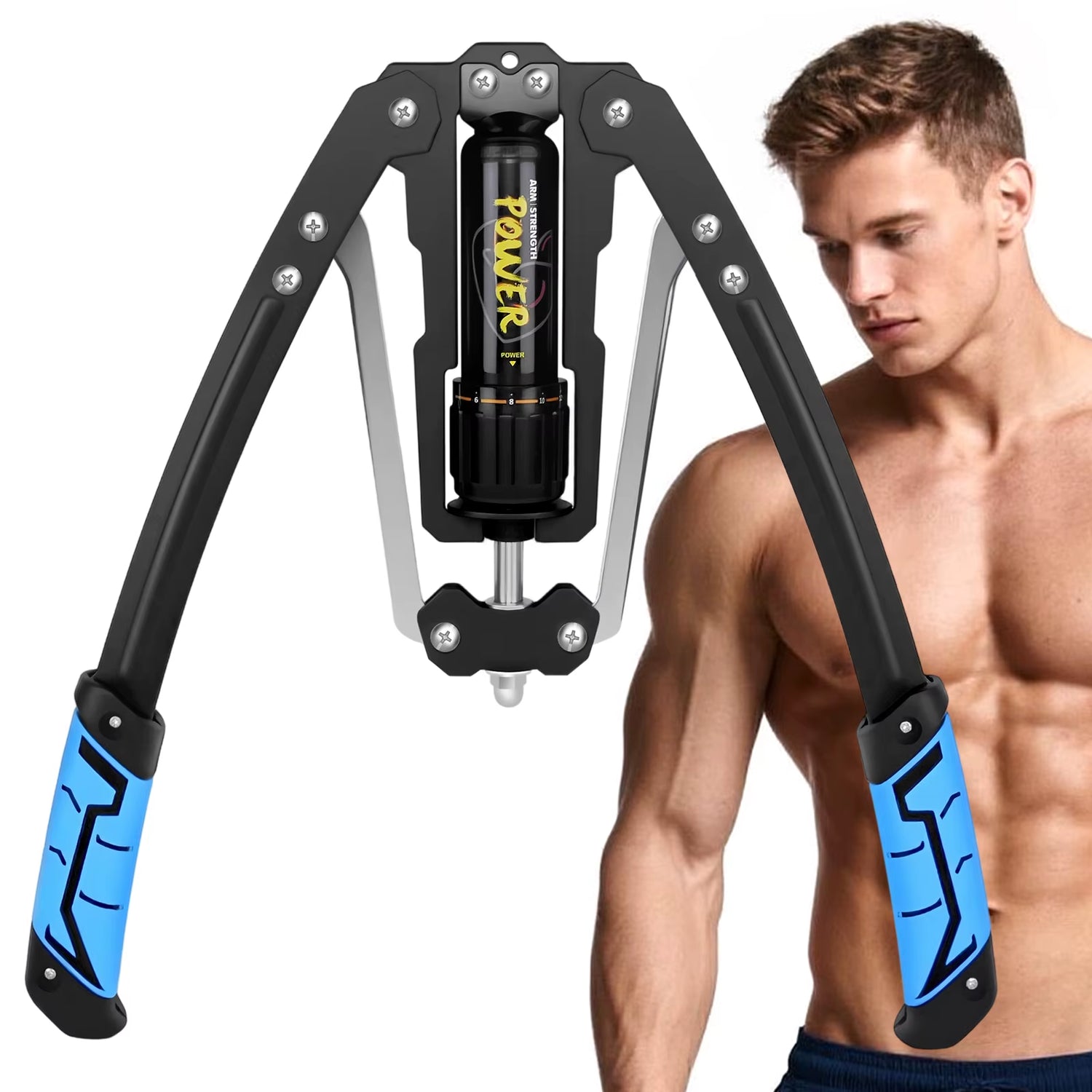Ultimate Power Twister: Adjustable Hydraulic Chest & Arm Exerciser (10-200Kg) for Men - Build Strength & Muscle!